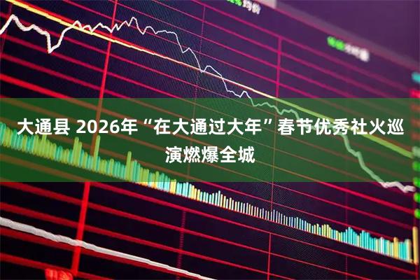 大通县 2026年“在大通过大年”春节优秀社火巡演燃爆全城
