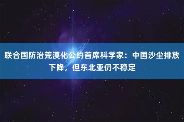 联合国防治荒漠化公约首席科学家:中国沙尘排放下降,但东北亚仍不稳定